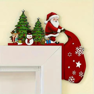 Antique Wooden Christmas Door Corner