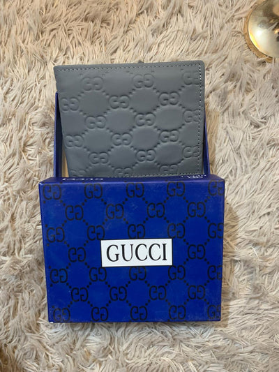Gucci Men's Signature Debossed Wallet (Charcoal)