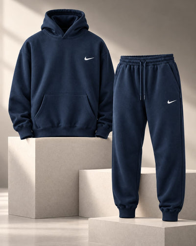 Men’s Sportswear Fleece Tracksuit Set – Pullover Hoodie