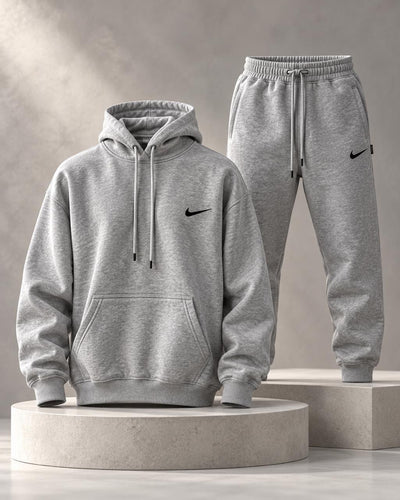 Men’s Sportswear Fleece Tracksuit Set – Pullover Hoodie
