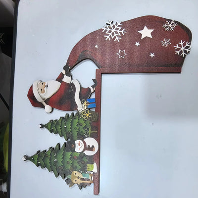 Antique Wooden Christmas Door Corner