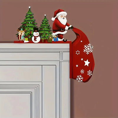 Antique Wooden Christmas Door Corner