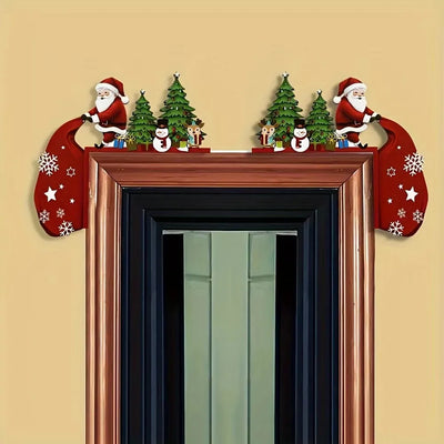 Antique Wooden Christmas Door Corner