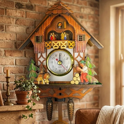 Cuckoo Wall Clock Wooden Vintage
