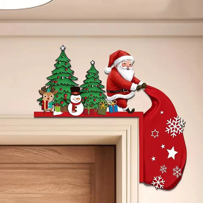 Antique Wooden Christmas Door Corner