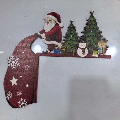 Antique Wooden Christmas Door Corner