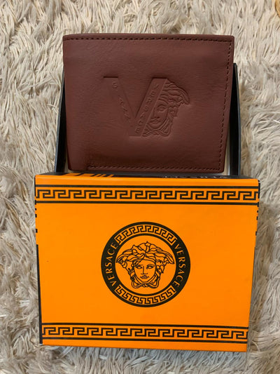 Versace Men's Bifold Wallet  Tan