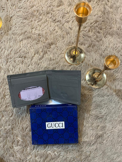 Gucci Men's Signature Debossed Wallet (Charcoal)