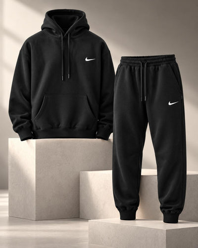 Men’s Sportswear Fleece Tracksuit Set – Pullover Hoodie